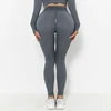 2025 High Waist Buttocks Pleated Buttocks Elastic Fitness Gym Yoga Sports Leggings for Women