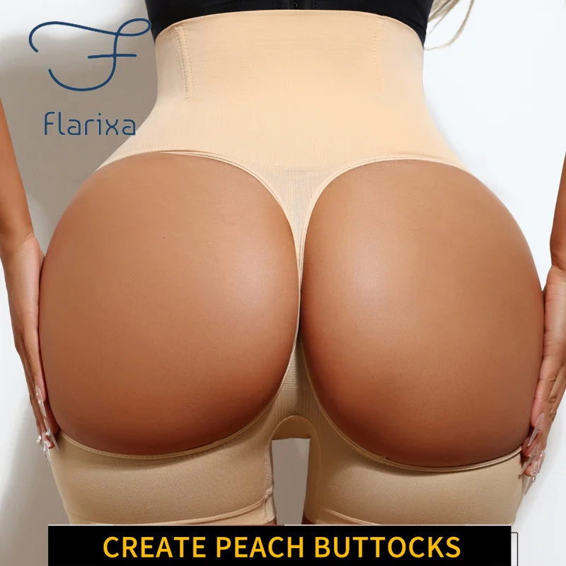 FLARIXA 1/2/3Pcs Shapewear Butt Lifter Seamless Women High Waist Slimming Panty Tummy Control Knickers Pant Briefs Body Shaper
