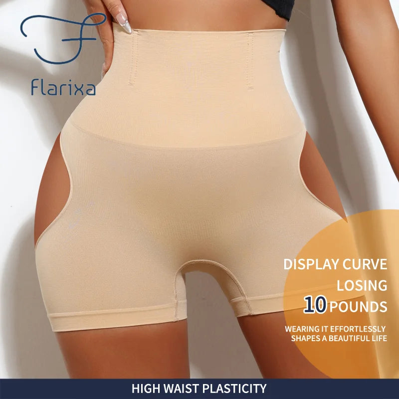 FLARIXA 1/2/3Pcs Shapewear Butt Lifter Seamless Women High Waist Slimming Panty Tummy Control Knickers Pant Briefs Body Shaper