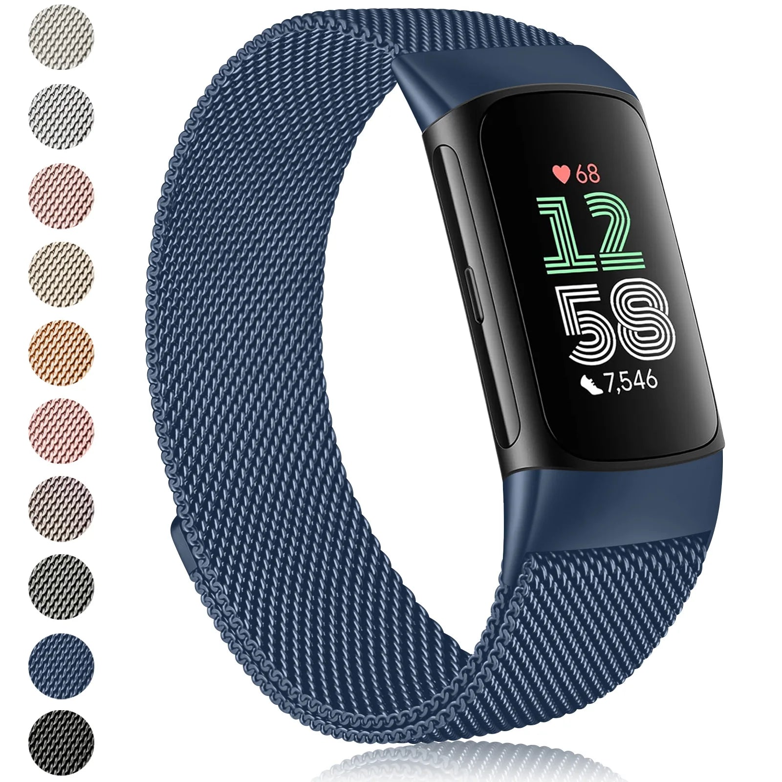 Magnetic Strap For Fitbit Charge 6 Watch Band Replacement Metal Milanese Loop wristband For Fitbit Charge 6 Bracelet Accessory