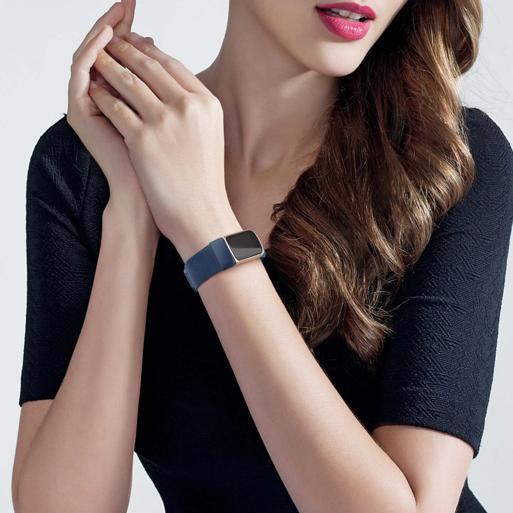 Magnetic Strap For Fitbit Charge 6 Watch Band Replacement Metal Milanese Loop wristband For Fitbit Charge 6 Bracelet Accessory