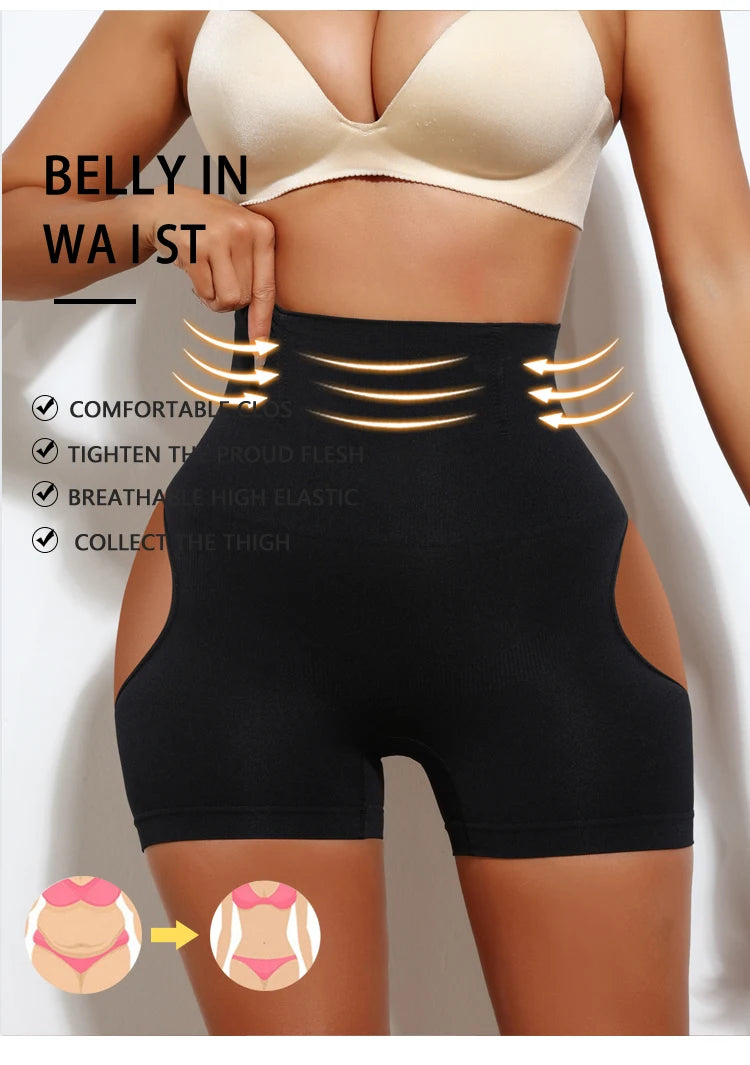 FLARIXA 1/2/3Pcs Shapewear Butt Lifter Seamless Women High Waist Slimming Panty Tummy Control Knickers Pant Briefs Body Shaper