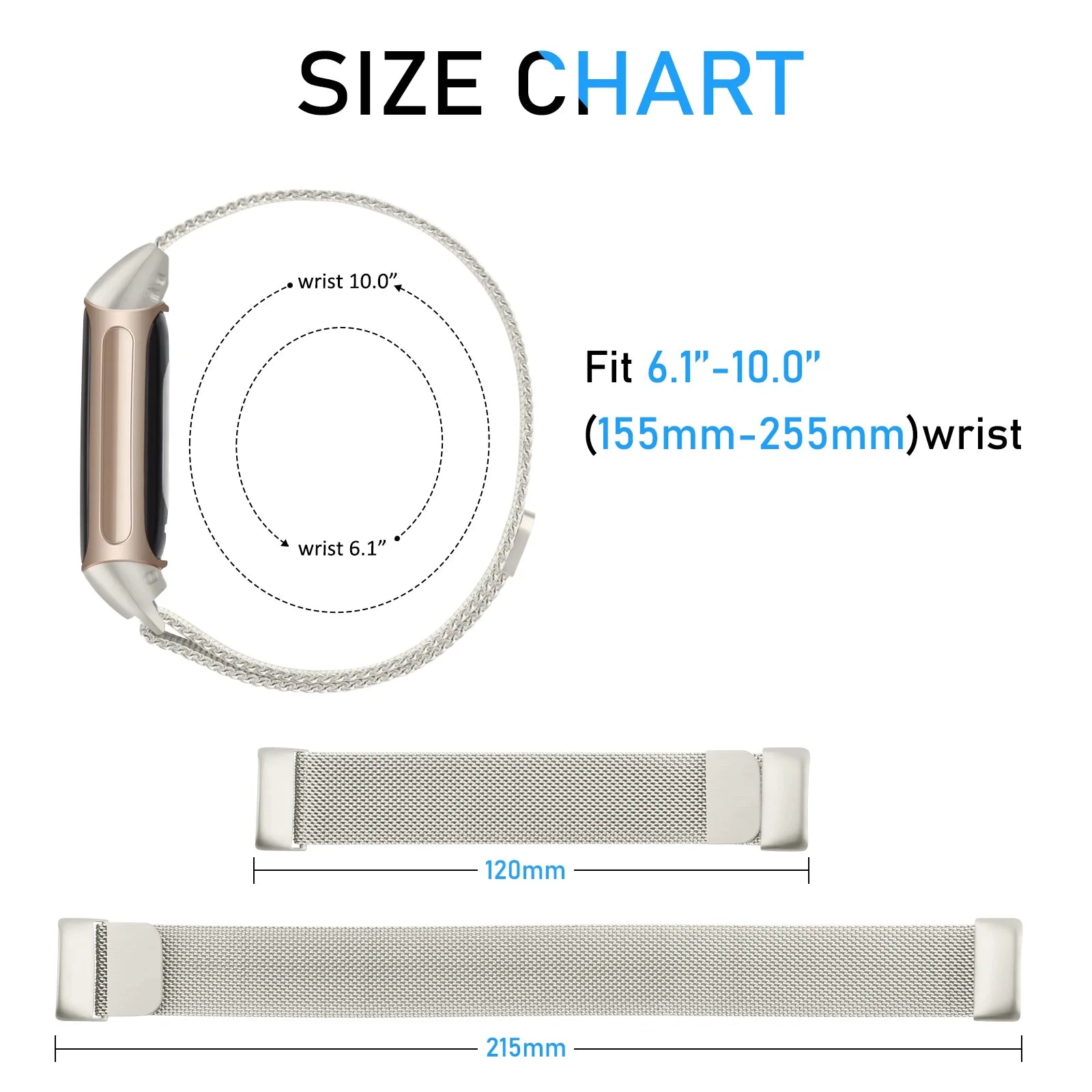 Magnetic Strap For Fitbit Charge 6 Watch Band Replacement Metal Milanese Loop wristband For Fitbit Charge 6 Bracelet Accessory