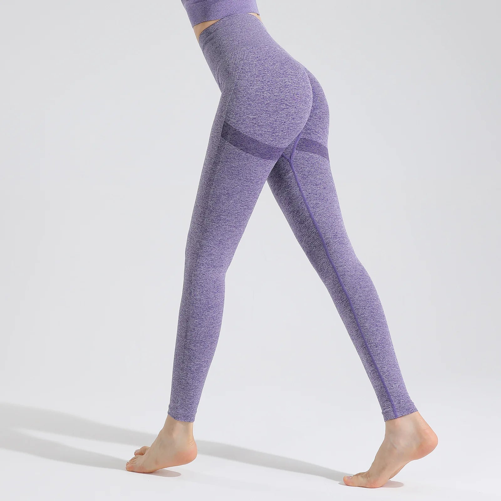 High Waist Hip Raise Stretch Leggings Women's Tight Fit Sports Pants Elastic Street Style Long Trousers Natural Waist