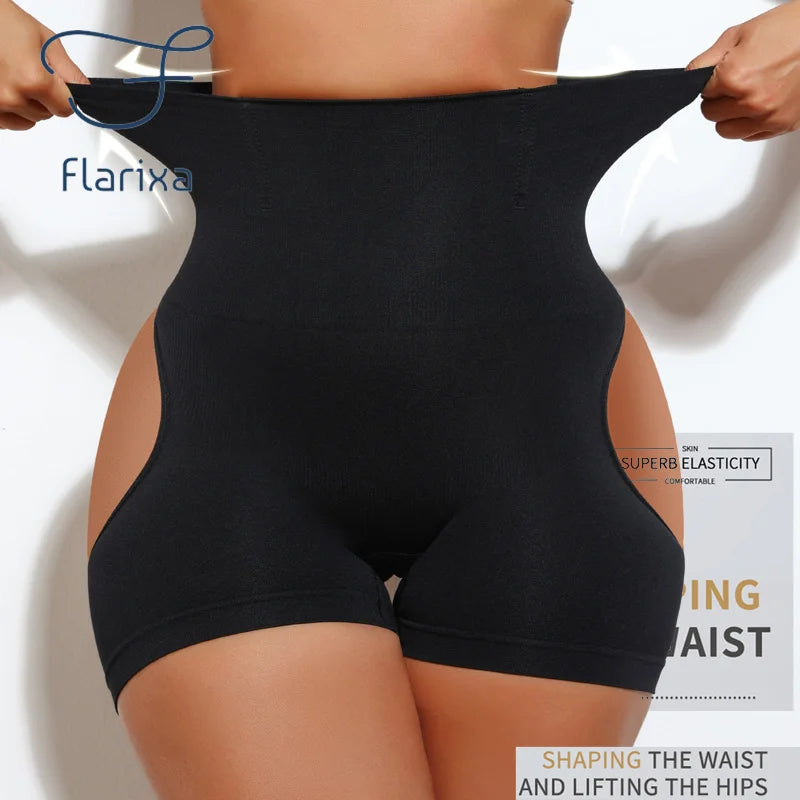 FLARIXA 1/2/3Pcs Shapewear Butt Lifter Seamless Women High Waist Slimming Panty Tummy Control Knickers Pant Briefs Body Shaper