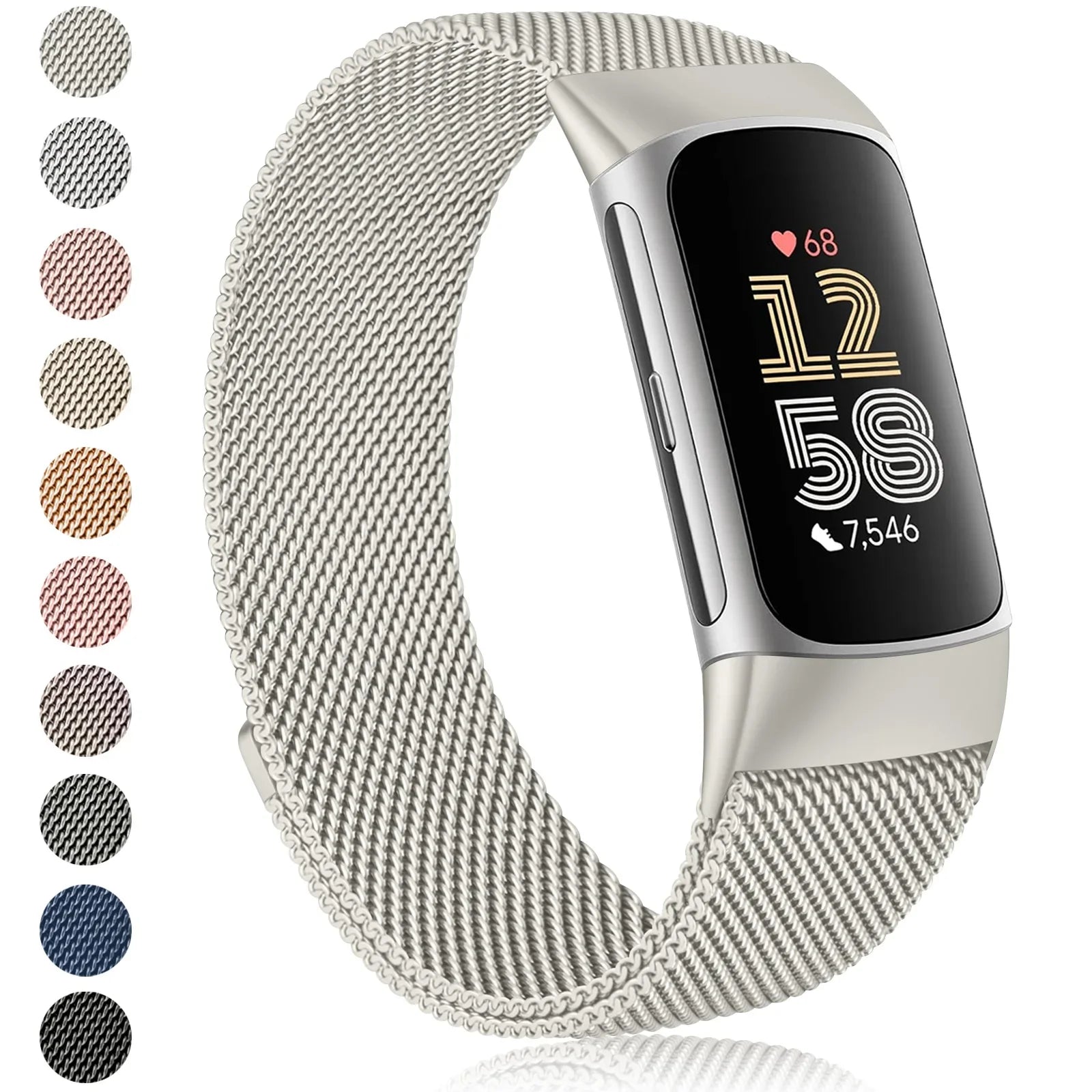 Magnetic Strap For Fitbit Charge 6 Watch Band Replacement Metal Milanese Loop wristband For Fitbit Charge 6 Bracelet Accessory