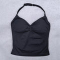 Adjustable sports top with straps for women, Gym top with an exposed back. Built-in fastener, Yoga clothing,