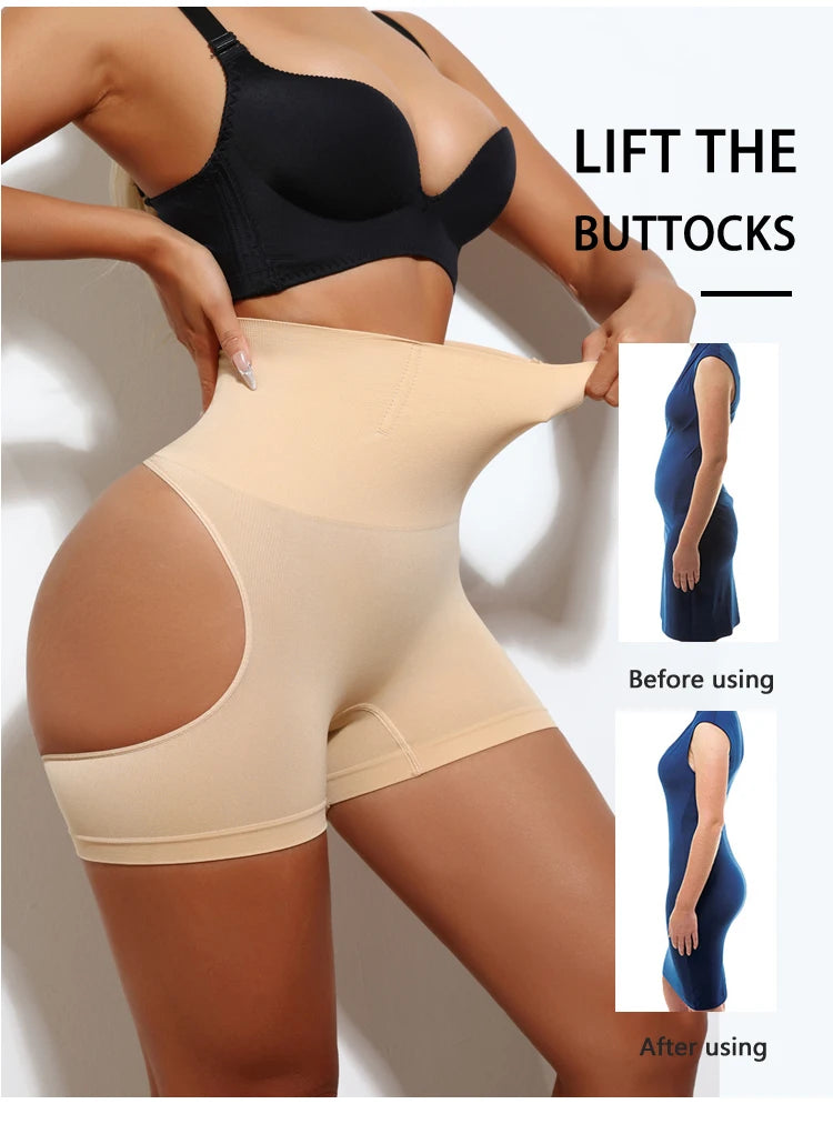 FLARIXA 1/2/3Pcs Shapewear Butt Lifter Seamless Women High Waist Slimming Panty Tummy Control Knickers Pant Briefs Body Shaper